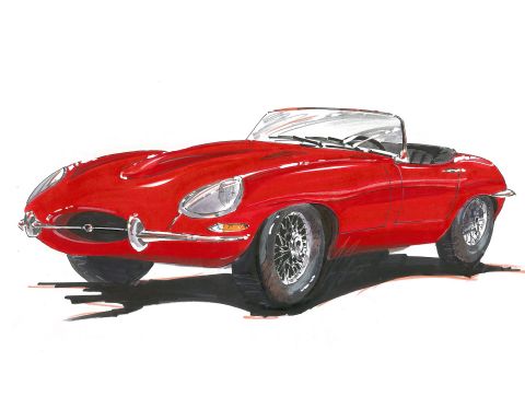 Illustration Jaguar E-Type